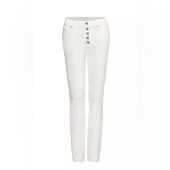 Cabi Women’s Button Fly Straight Leg Stretch Jean White 6284 Casual Size 2 - Picture 1 of 8